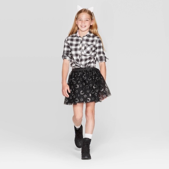 Girls’ black/silver TuTu skirt - Picture 3 of 6